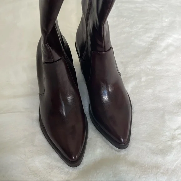 NWT STEVE MADDEN DEXTRA KNEE HIGH BOOTS POINTED TOE IN BROWN SIZE 7 - Picture 7 of 13